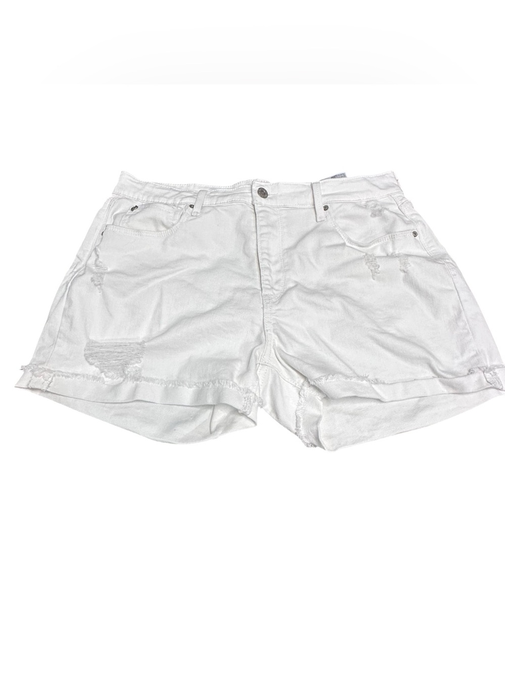 Denizen from Levi’s High Rise White Distressed Cutoff Shorts – Size 12 / W31